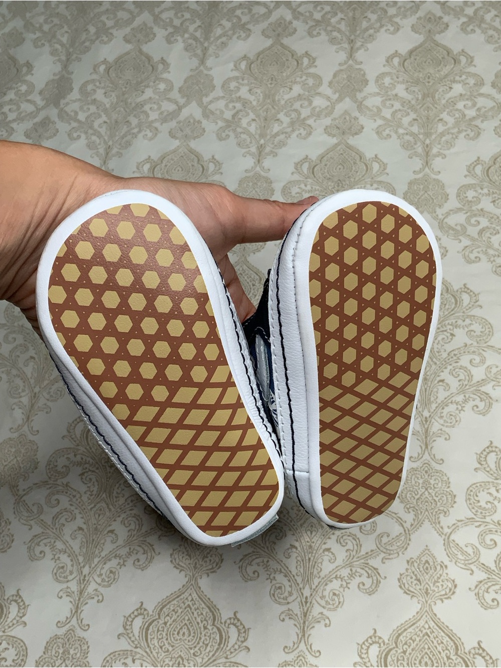 Infant Vans Sk8-Hi Crib Shoes Size 4.0 Navy Butterfly - Picture 10 of 10